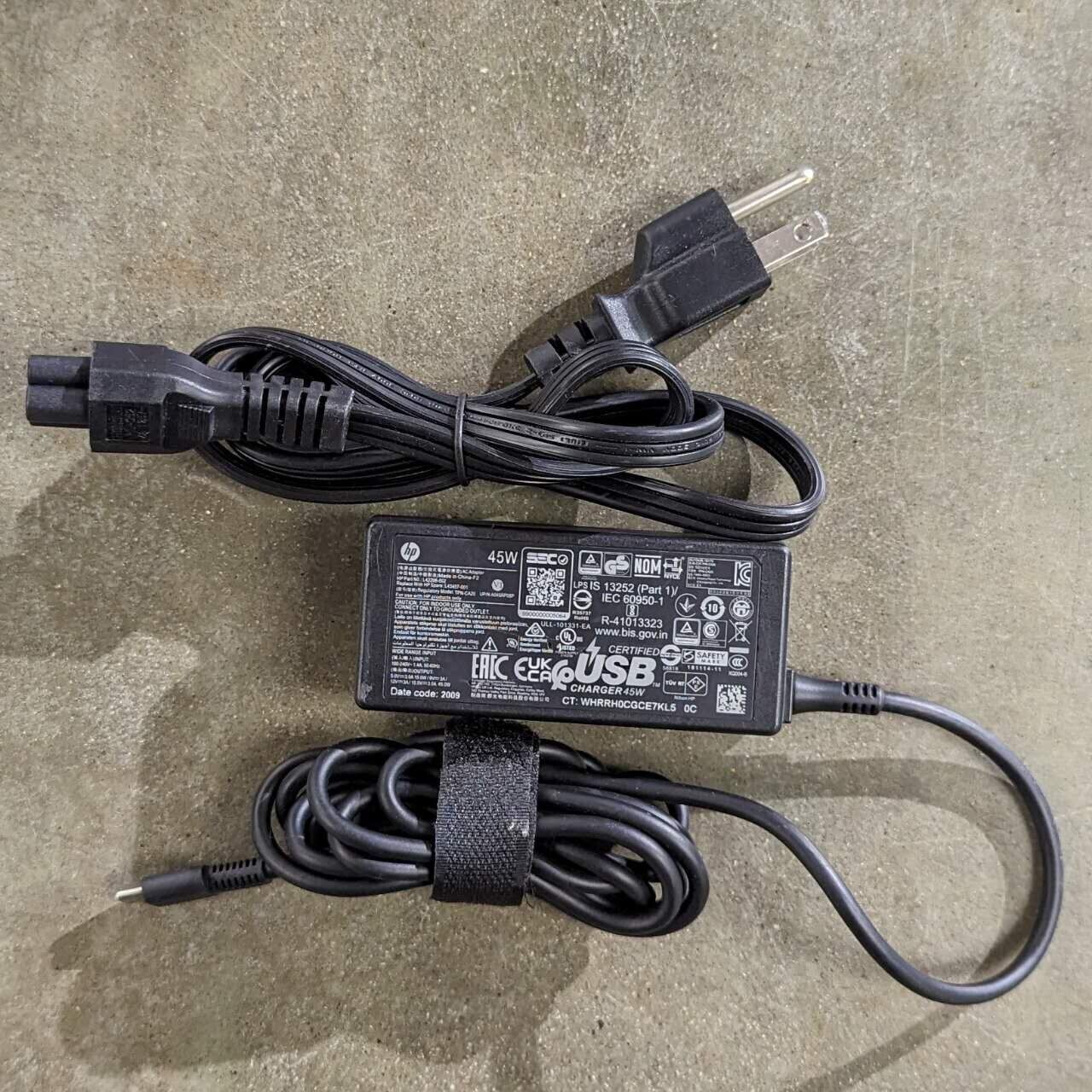 OEM HP Chromebook X360 14 G5 14-CA000 45W USB-C Type-C Adapter Charger