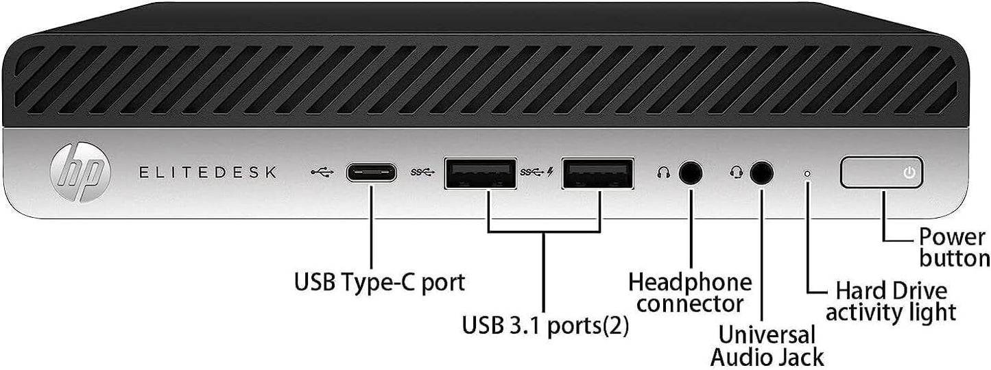 HP 800 G4 DM Micro Mini PC i7 8700T 16GB RAM 512GB SSD Windows 11 WiFi