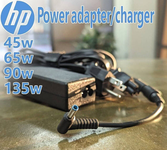 OEM HP AC Adapter/Charger 19.5V 45w 65w 90w 135w 4.5mm Blue Tip Elitebook Envy