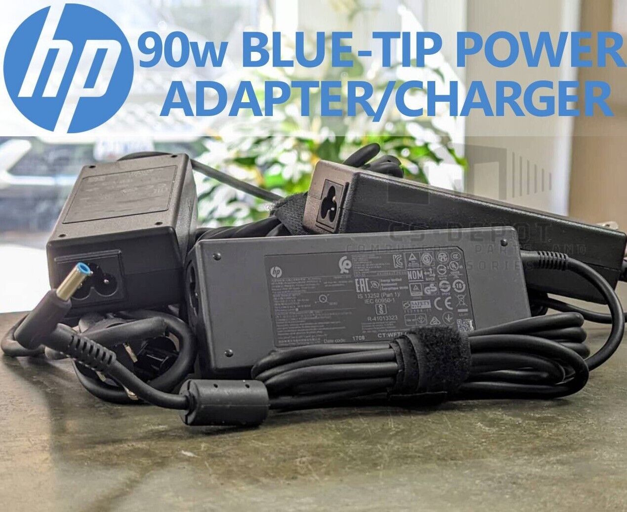 OEM HP AC Adapter/Charger 19.5V 45w 65w 90w 135w 4.5mm Blue Tip Elitebook Envy
