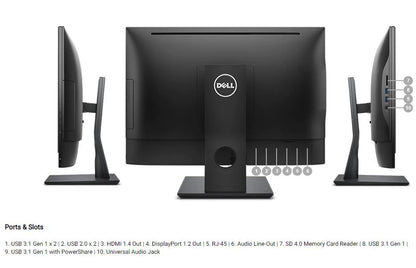 Dell Optiplex 5250 All-In-One 22' PC i5-7600 16GB 960GB SSD Win10 WIFI DVD