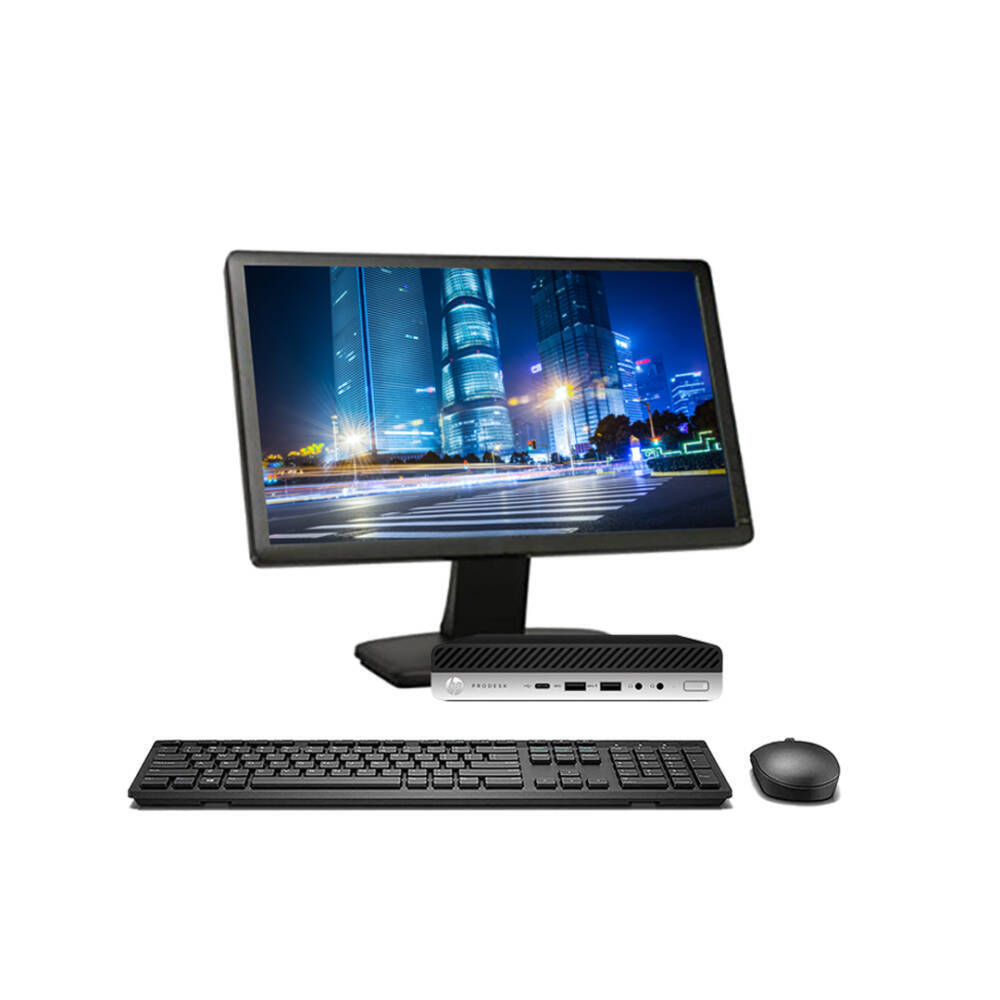 HP mini Computer PC i5 up to 32GB RAM 2TB SSD 24" monitor Windows 11 or 10 WiFi
