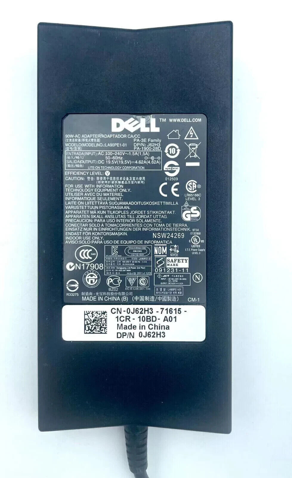 LOT 20 Dell 90W AC Adapter for Inspiron Latitude Vostro Large tip 7.4mm X 5.0 mm