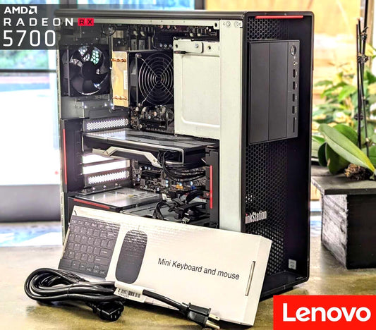 Lenovo P520 Xeon 6 Core UP TO 4.5GHz RX 5700 8GB 32GB DDR4 RAM 1TB SSD Win11 PRO