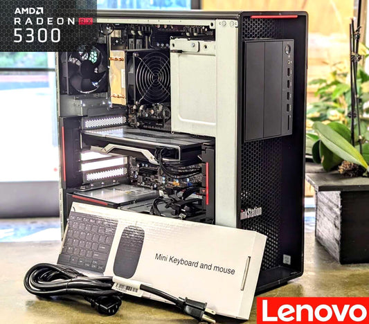 Lenovo P520 Gaming PC Xeon 6 Core 4.5GHz RX 5300 16GB RAM 512GB SSD Windows 11