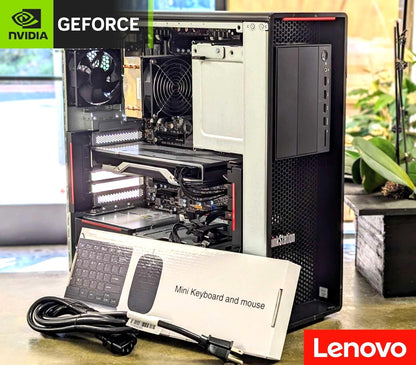 Lenovo P520 Gaming PC Xeon 6 Core up to 4.5GHz GT 1030 16GB RAM 512GB SSD Win11