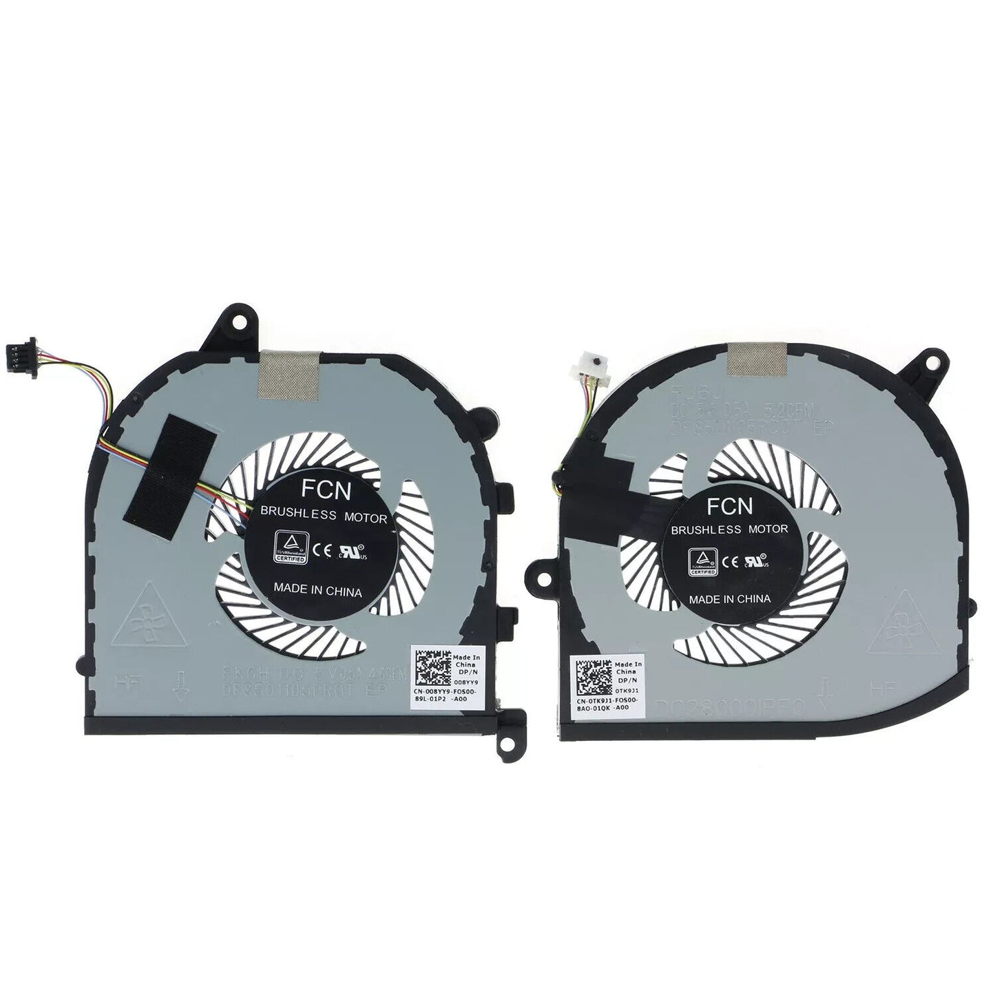 NEW CPU GPU Cooling Fan For Dell XPS 15 9570 TK9J1 08YY9 L+R FAN