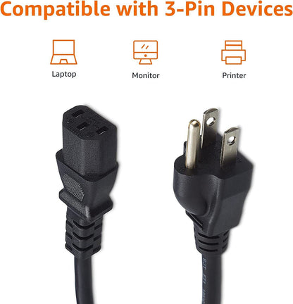 LOT of 50 Dell 10ft Computer PC Desktop Monitor Power Cable / IEC Cable