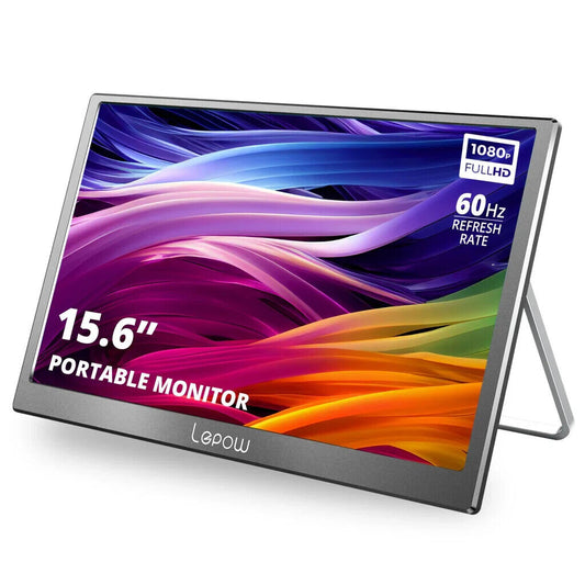 Lepow C2 Series 15.6" USB-C & HDMI FHD 60hz Portable Monitor With Kickstand