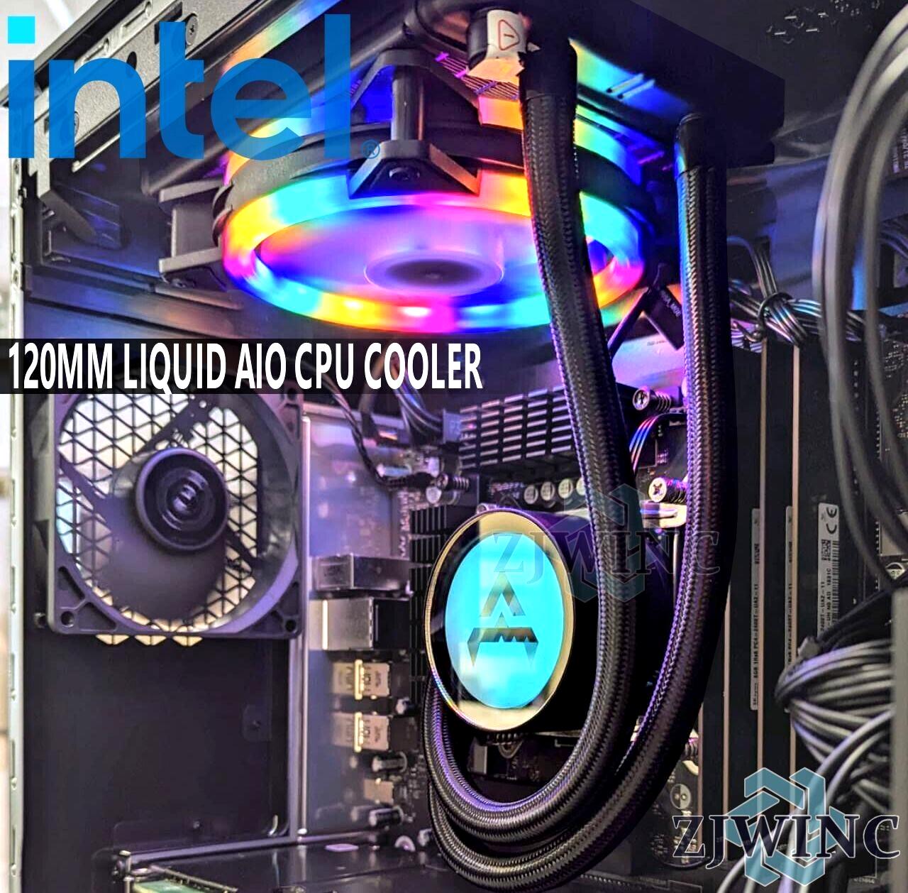 120mm RGB Liquid AIO CPU Cooler for INTEL & AMD LGA115X LGA1700 LGA2066 AM4 AM5