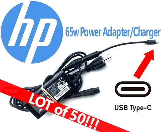 LOT of 50 HP 65W USB Type C Charger For P ELITEBOOK X360 1030 1040 G6 G7 G8