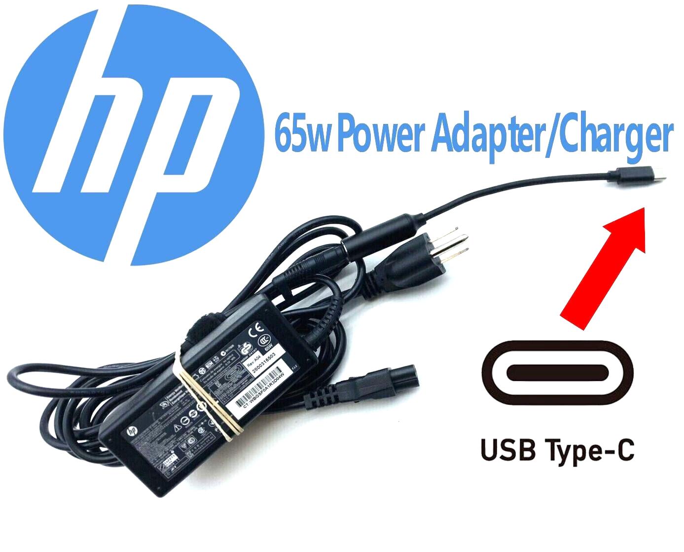 HP 65W USB-C Type C AC Adapter Charger For HP ELITEBOOK X360 1030 1040 G6 G7 G8