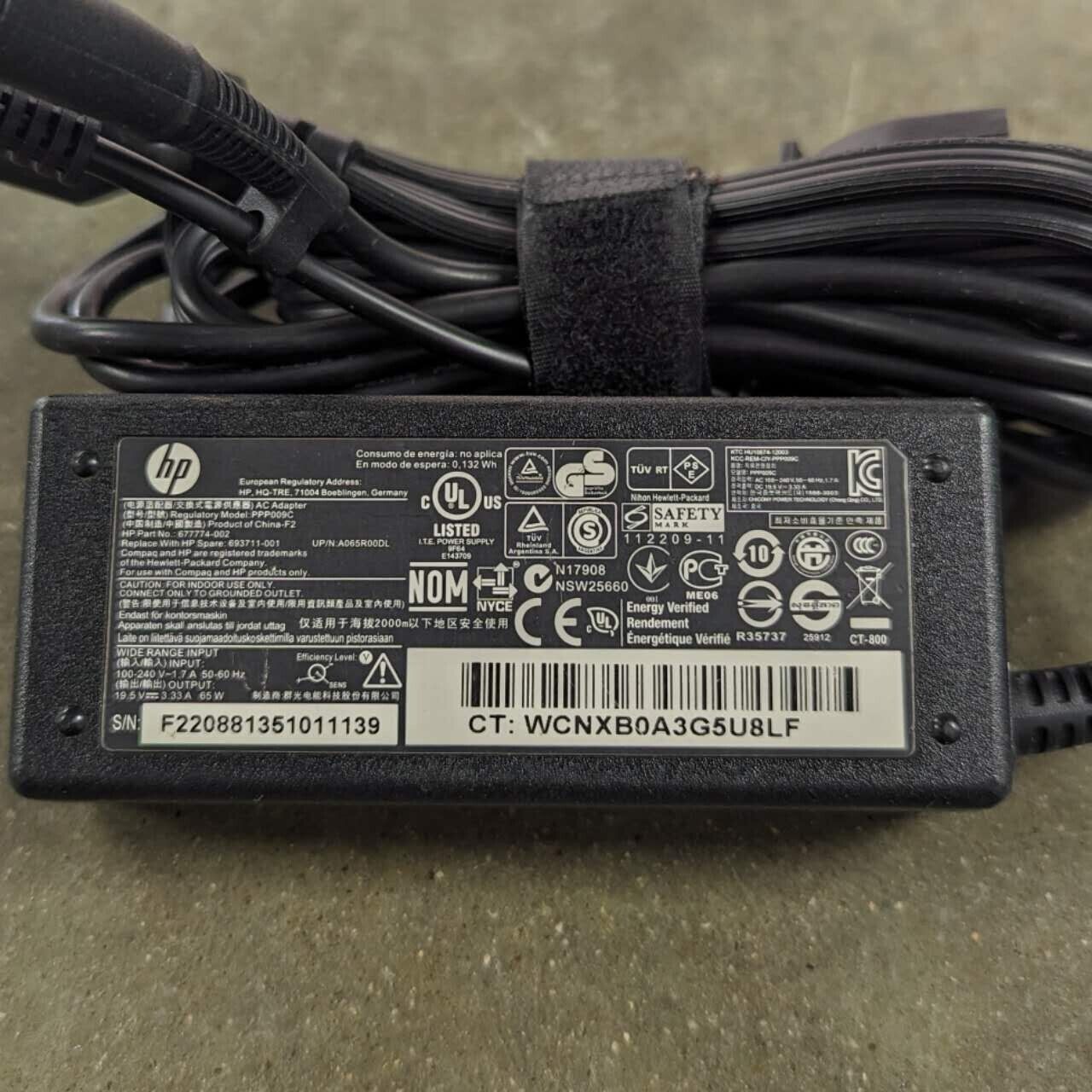 OEM HP 65W AC Adapter Charger Blue Tip Adapter Plug 7.4x5.0mm+4.5x3.0mm