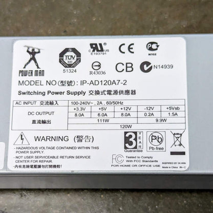 Power Man IP-AD120A7-2 120W ATX 12V Power Supply