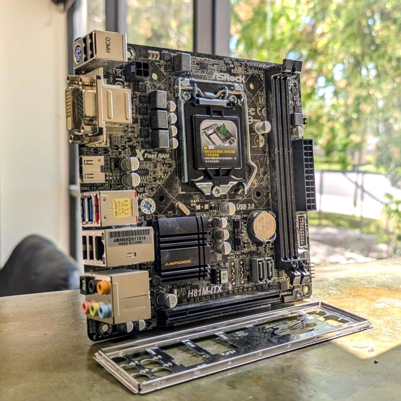 ASROCK Motherboard H81M-ITX USB 3.0 LGA 1150 I/O Shield included