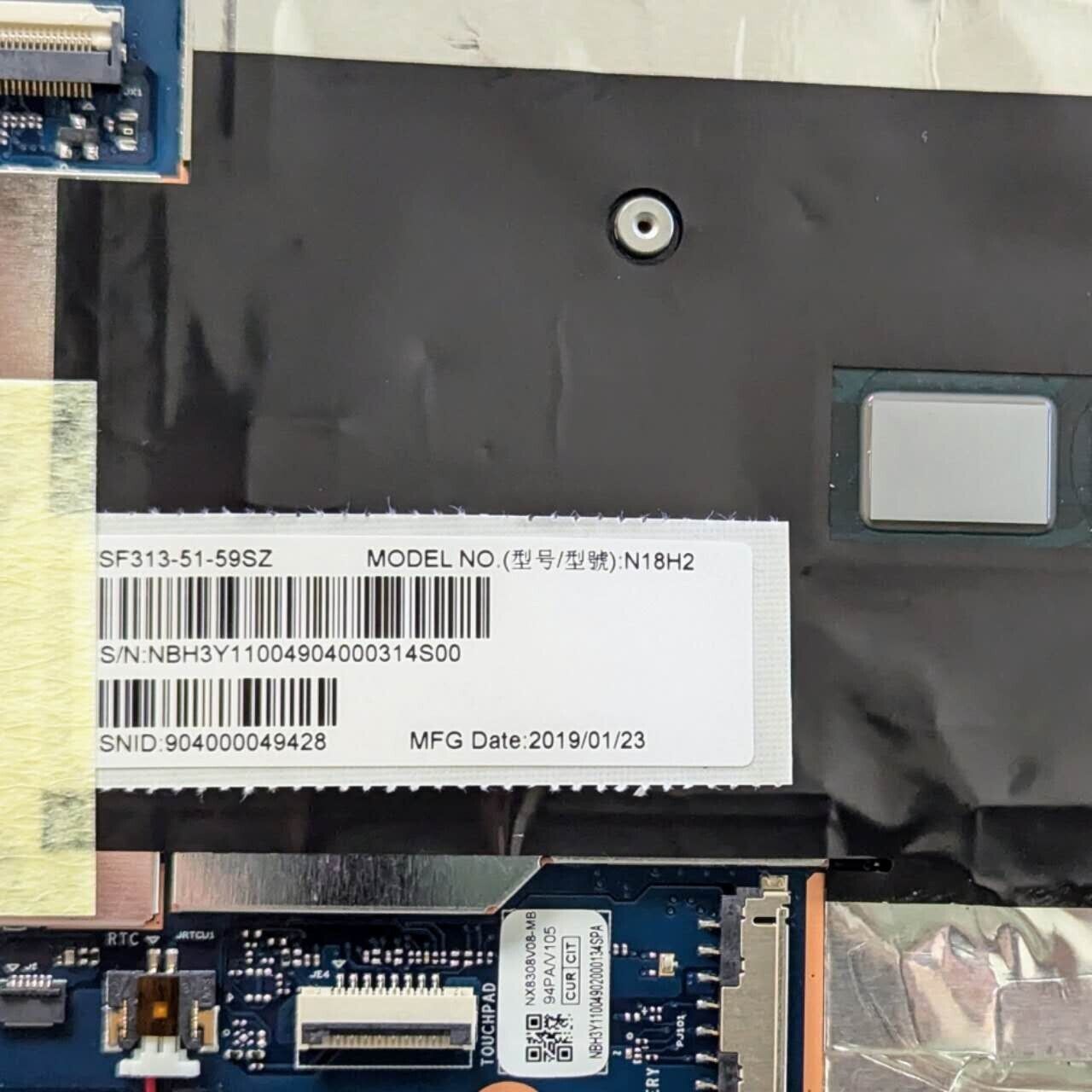 Acer Swift 3 SF313-51-39H9 N18H2 i5-8250U Motherboard NB.H3Z11.002 NX8308W02-MB
