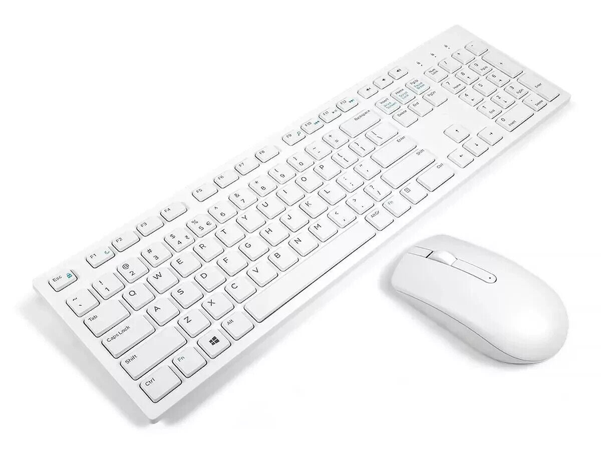 NEW Dell V3PMY KM636 Wireless Keyboard & Mouse Combo White US/INT