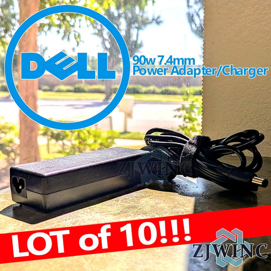 Lot of 10 OEM DELL 90w 19.5V 4.62A Power Adapter/Charger 7.4mm MV2MM AA90PM111