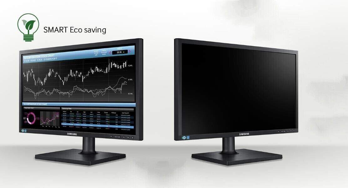 A Matching DUAL LARGE MAJOR BRAND 23" Widescreen LCD Monitors w/Cables Gaming