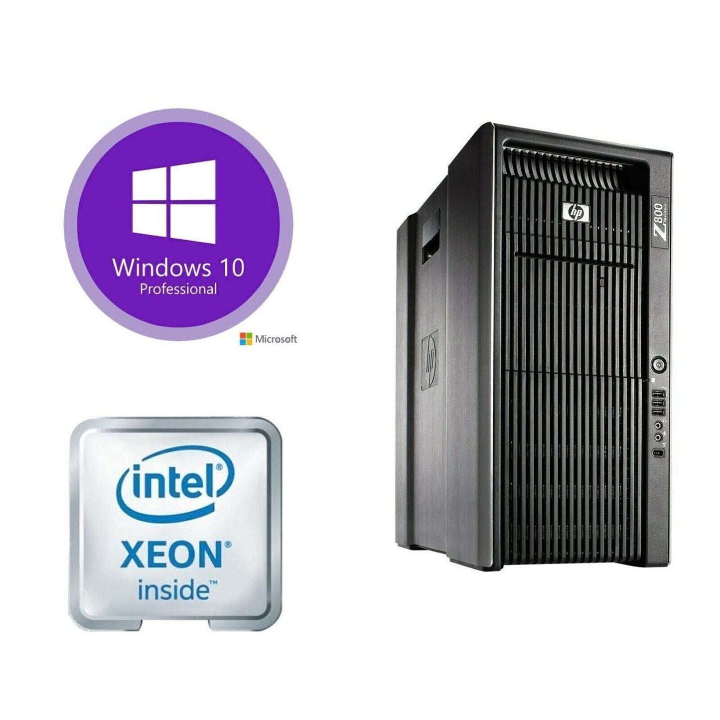HP Z800 Workstation Xeon 2X X5687 Dual CPU 3.6GHz 128GB RAM 1TB SSD R5-340 wifi