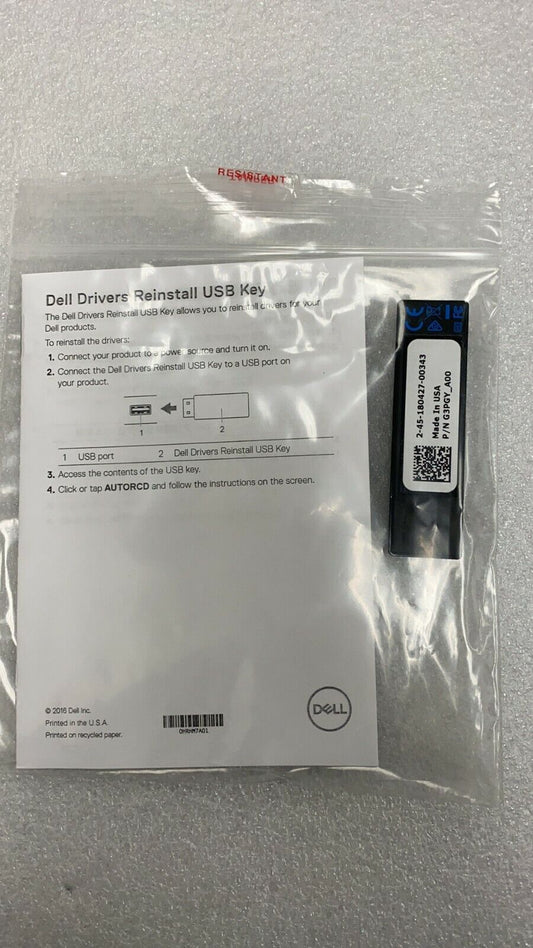 DELL DRIVERS REINSTALL 8GB USB KEY FOR DELL Precision 7730 Notebook Laptop