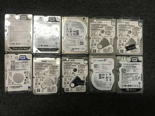 Lot of 10 500GB SATA 2.5" WD Seagate Hitachi Laptop Hard Drive HD HDD