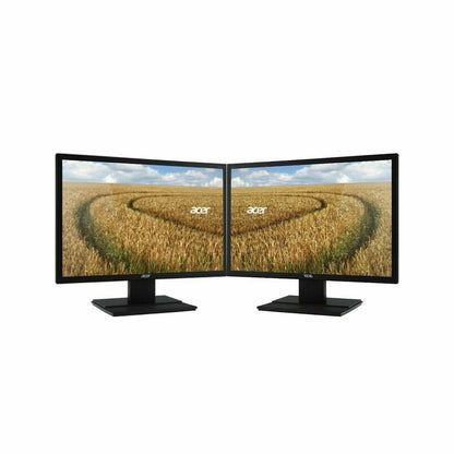 Matching DUAL LARGE MAJOR BRAND 22" Widescreen LCD Monitors w/ Cables Gaming