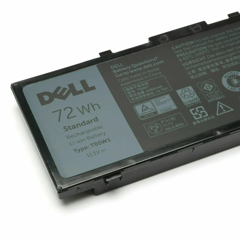 OEM Dell T05W1 Precision 15 7510 17 7710) 6-cell 72Wh Laptop Battery 0T05W1