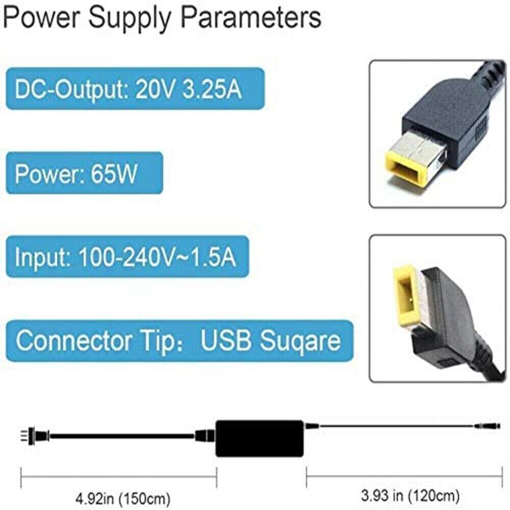 GENUINE 65W LENOVO PC AC Adapter Charger Power T450 T460 T470 T470S T440 T440P