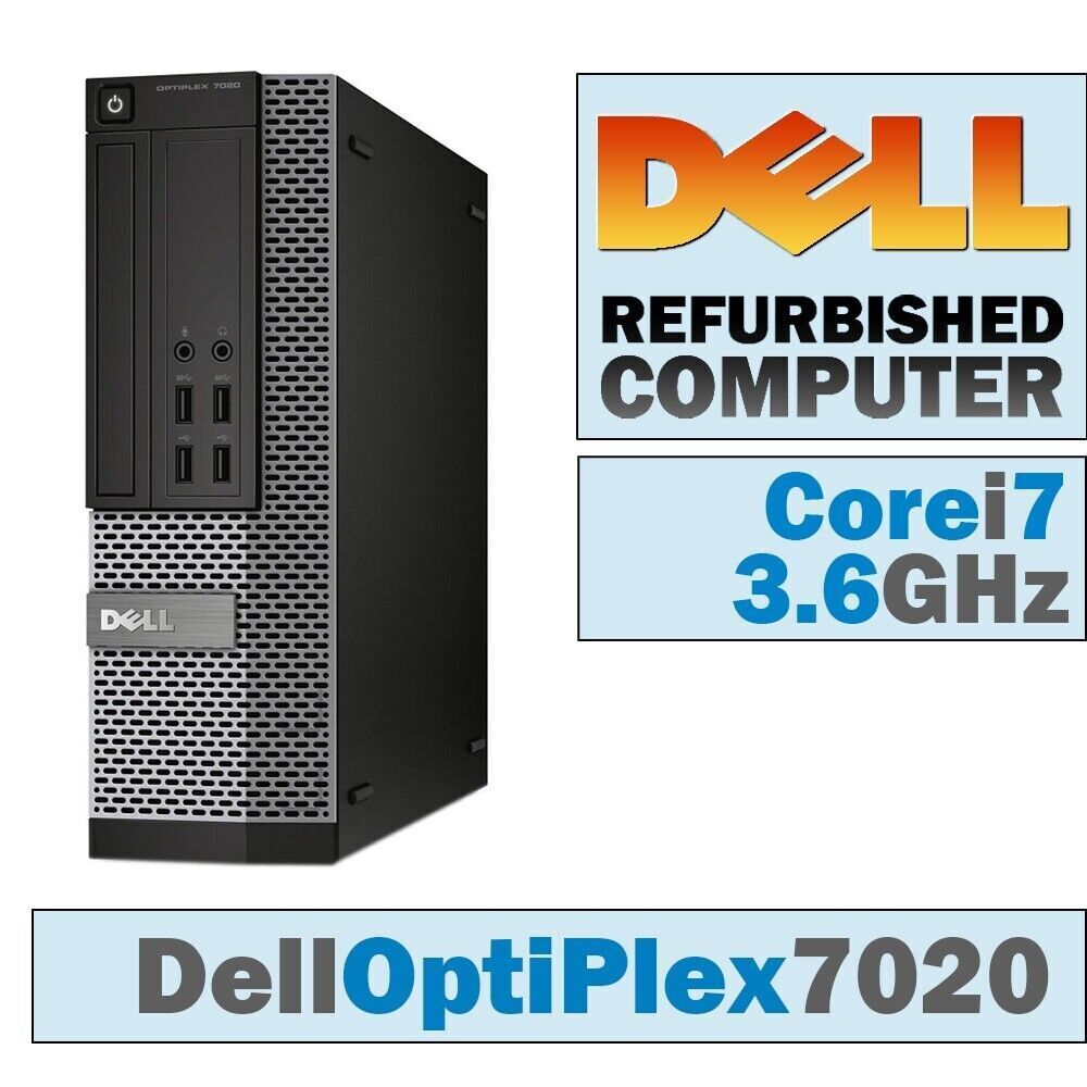 Dell Optiplex 7020 SFF | Intel i7-4th Gen | 32GB RAM | 960GB SSD | Win 10 WiFi