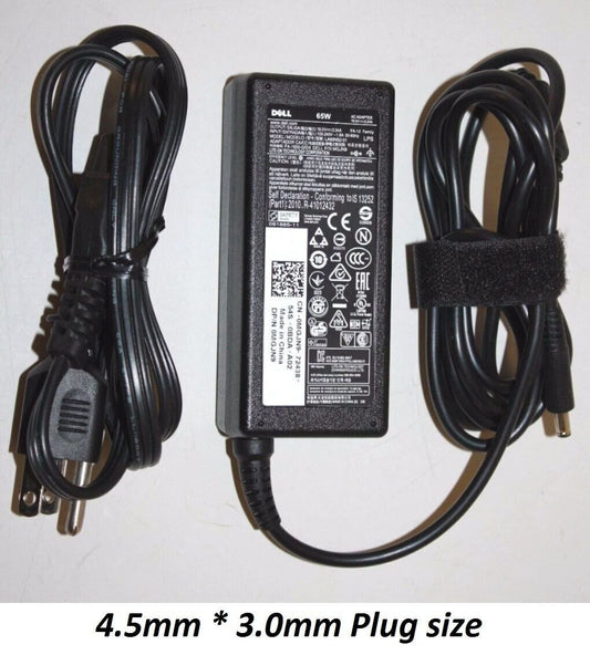 Original Dell 65W AC Adapter W1N63 LA65NS2-01 f/ Dell Inspiron XPS 4.5mm barrel