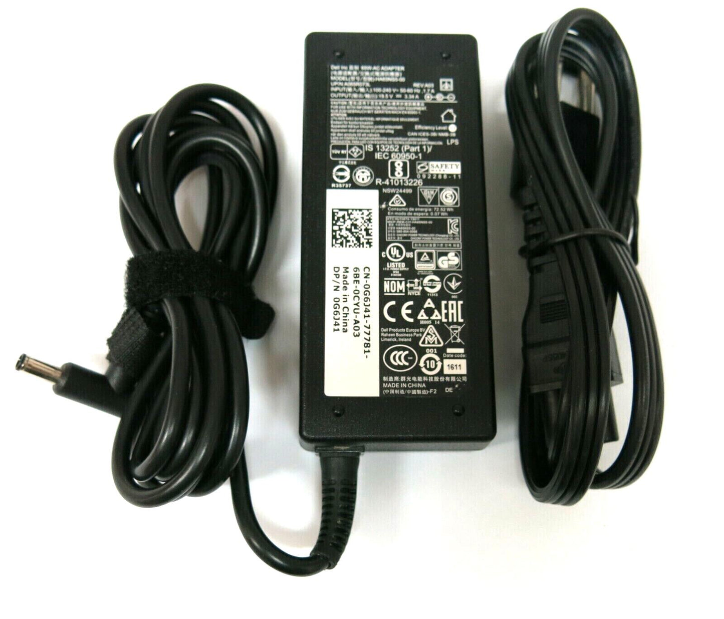 Original Dell 65W AC Adapter W1N63 LA65NS2-01 f/ Dell Inspiron XPS 4.5mm barrel