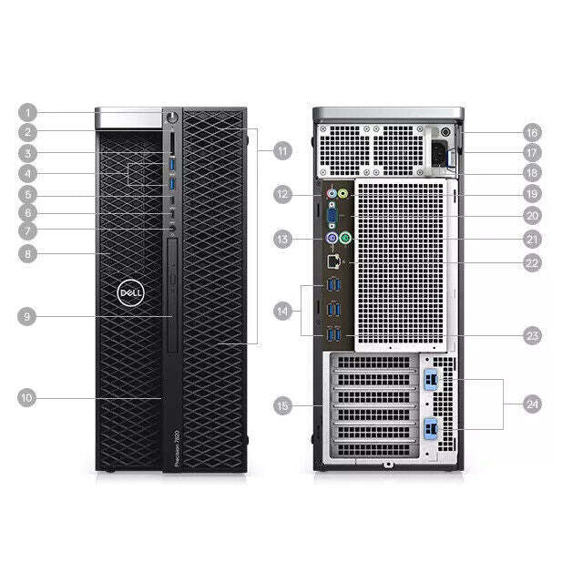 Dell Precision T5820 Workstation W-2140B 64GB K620 960GB SSD WIFI WIN11