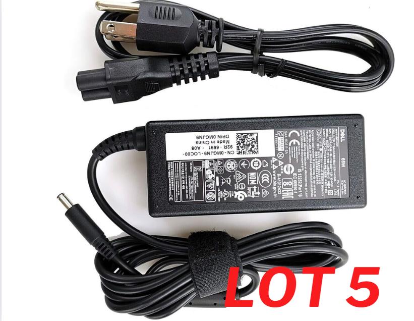 LOT OF 5 !! DELL 65W PA-12 4.5mm AC Adapter Charger LA65NS2-01 6TM1C "small tip"