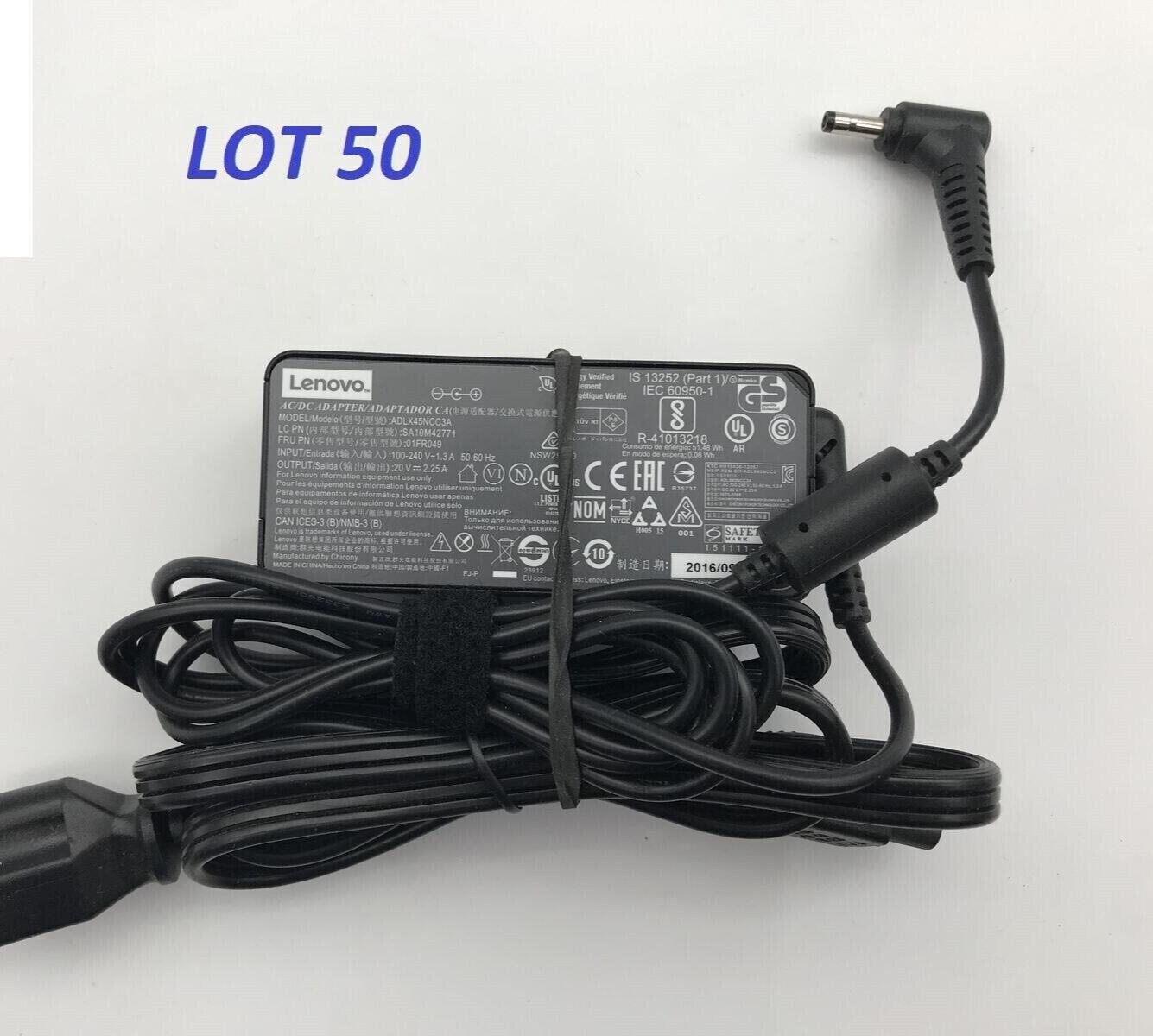 LOT 50 Lenovo Ideapad 310-15ISK 80SM0058US 80SM0059U AC Adapter + Power Cord