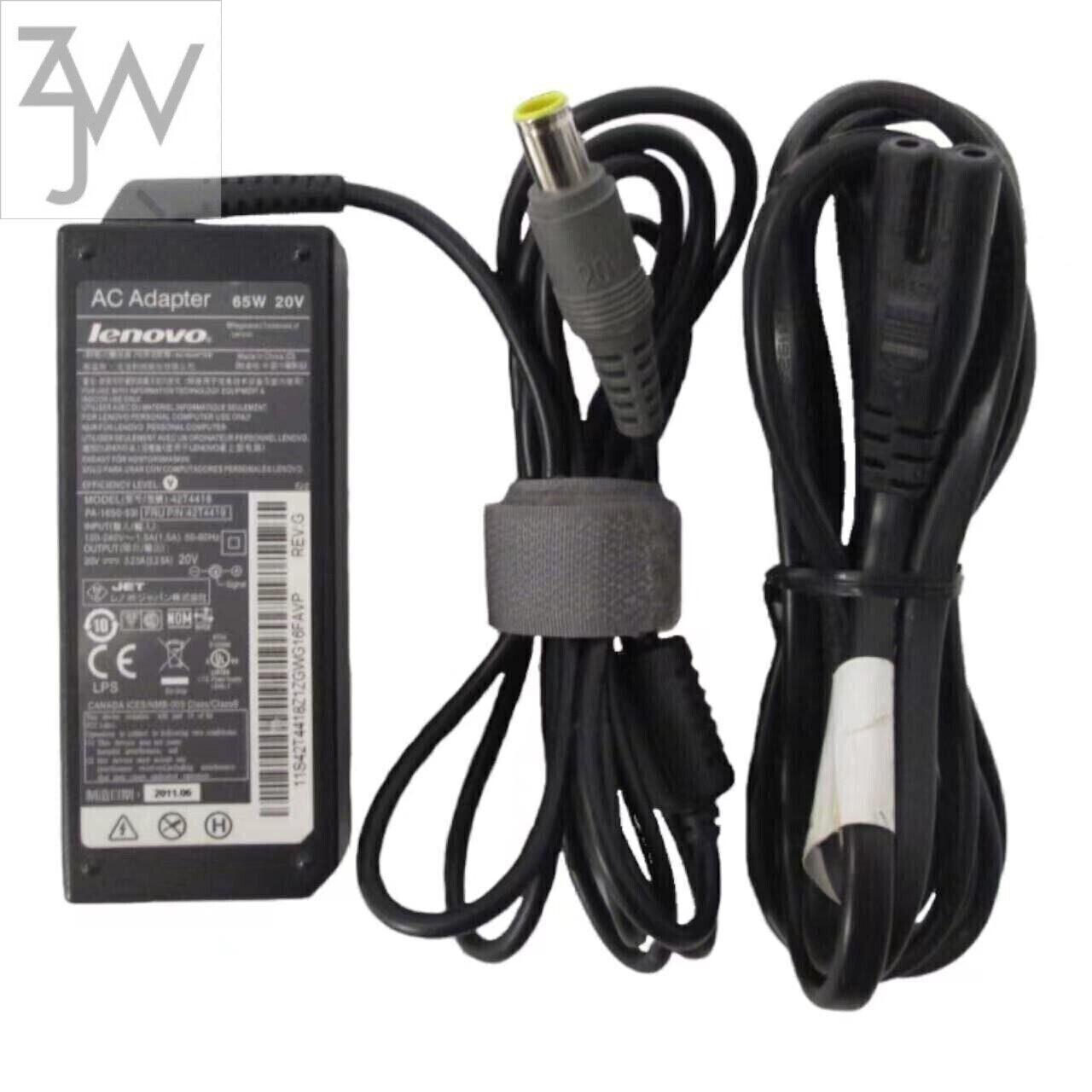 LOT 100 Lenovo Thinkpad T420-4180 92P1159 65W Large Round AC Power Adapter Cable