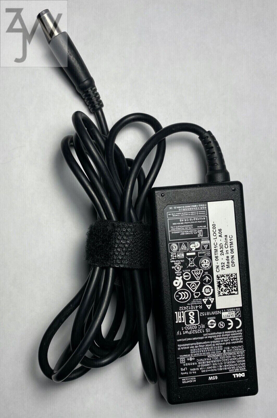 Lot 20- TESTED OEM DELL 65W 19.5V AC Adapter Charger 7.4mm, Brick Style.