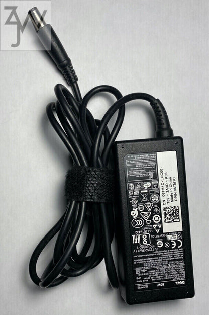 Lot 20- TESTED OEM DELL 65W 19.5V AC Adapter Charger 7.4mm, Brick Style.