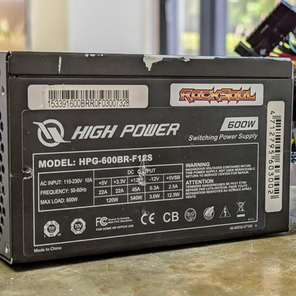 Rocksoul HPG-600BR-F12S 600W Desktop ATX Power Supply