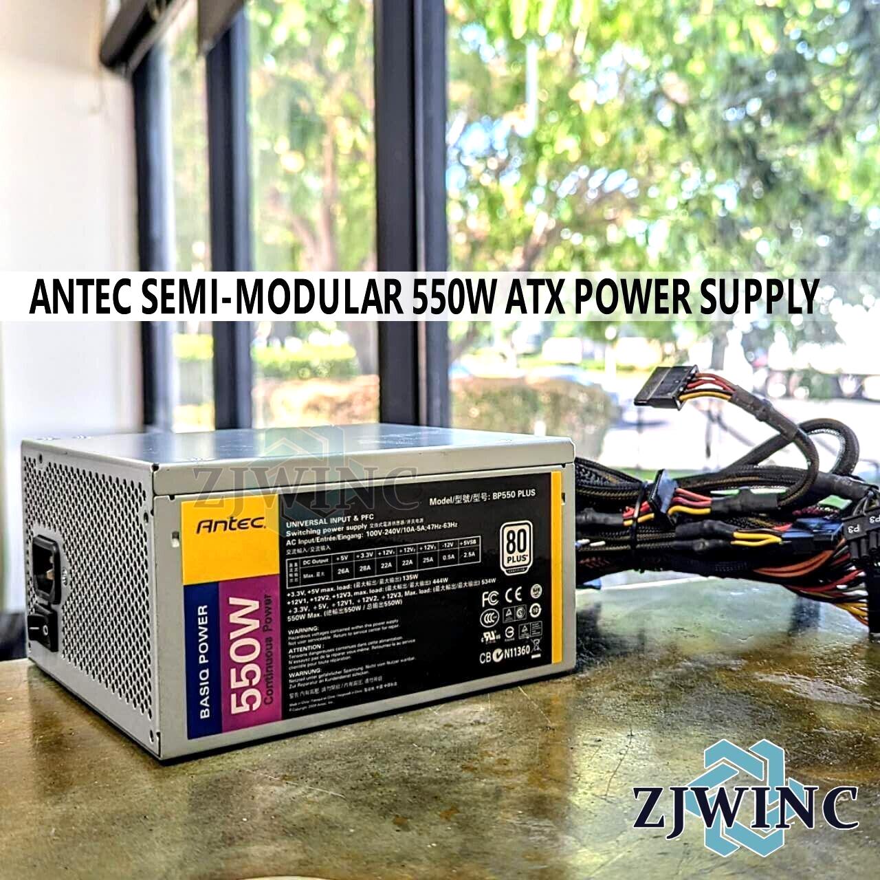 Antec Basiq Power BP550 PLUS 550W Desktop ATX Semi-Modular Power Supply 80 PLUS