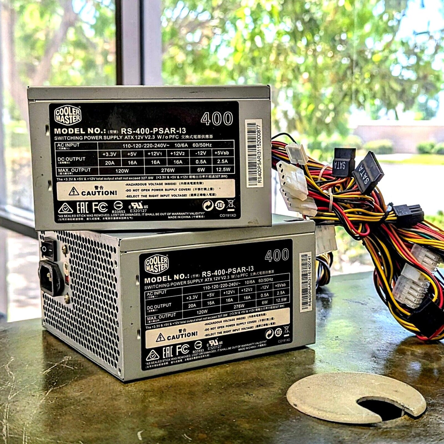 Lot of 2 Cooler Master 400W Gaming ATX Desktop PSU Power Supply RS-400-PSAR-I3