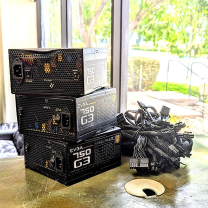 LOT of 3! 750W EVGA 750G3 ATX Power Supply Gaming PSU 80Plus Gold Fully Modular