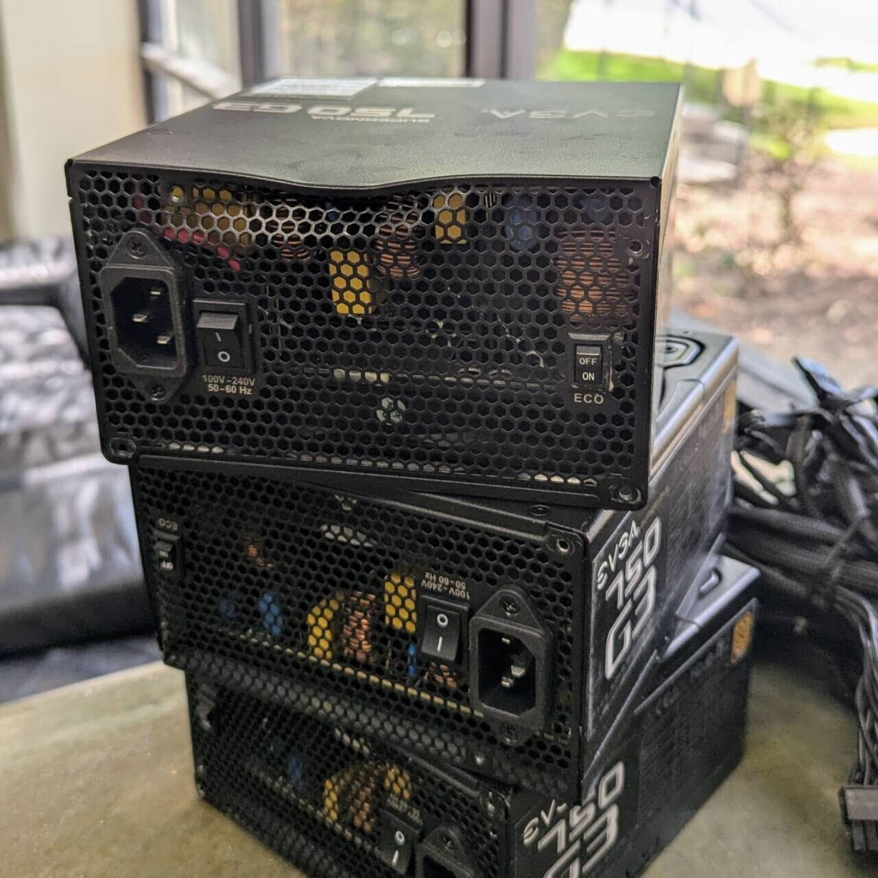 LOT of 3! 750W EVGA 750G3 ATX Power Supply Gaming PSU 80Plus Gold Fully Modular