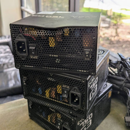 LOT of 3! 750W EVGA 750G3 ATX Power Supply Gaming PSU 80Plus Gold Fully Modular