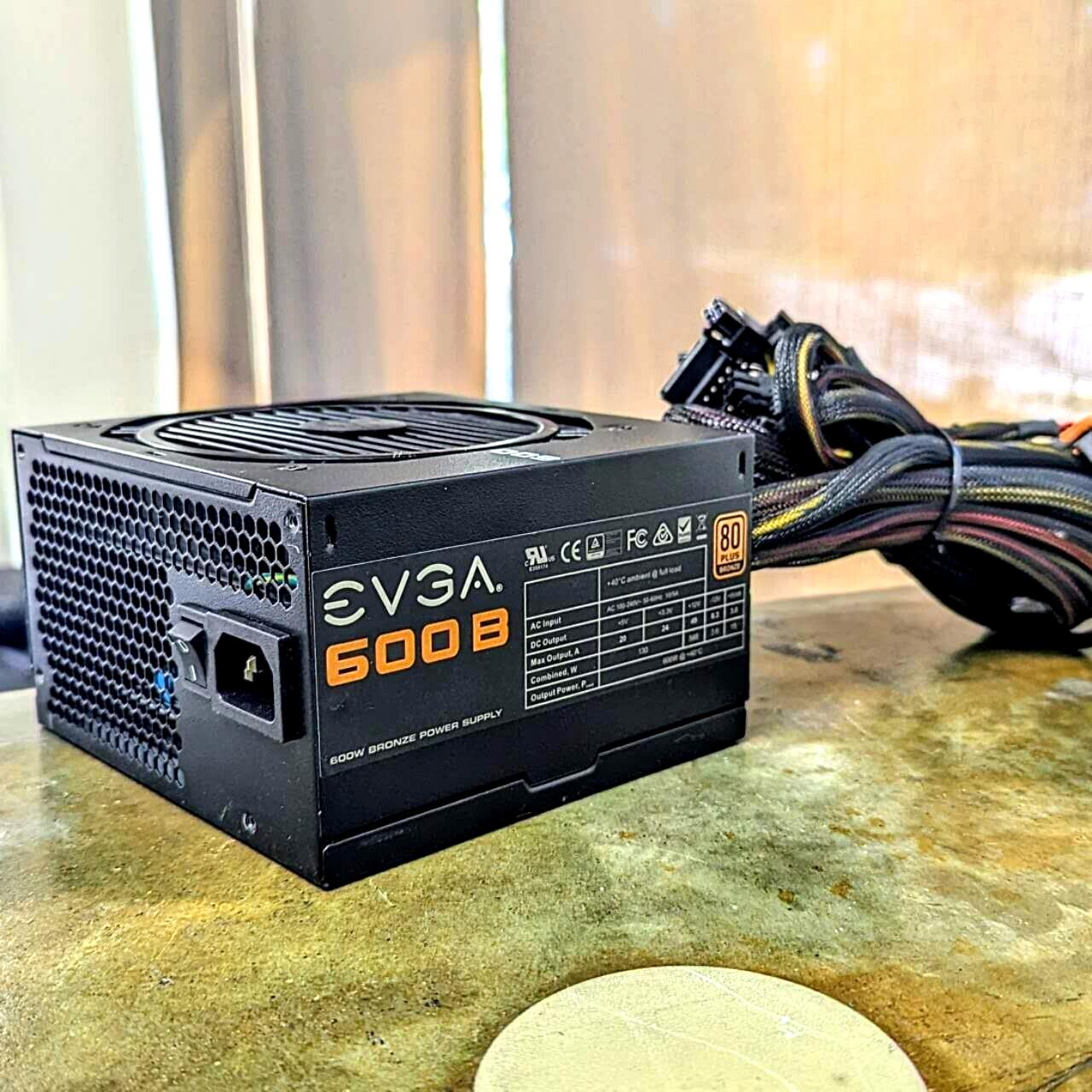 EVGA 600B 600W 80 PLUS Bronze CERTIFIED ATX Gaming Power Supply Unit PSU