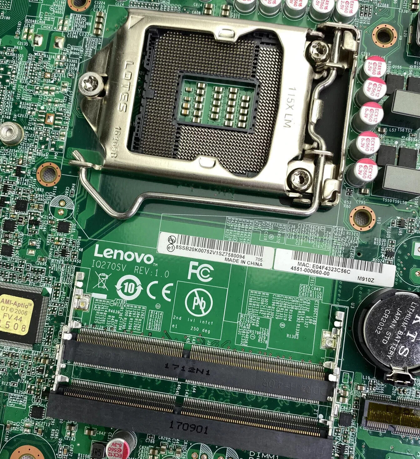 Lenovo All In One M910z Motherboard IQ270SV 4551-000660-00 Logic board