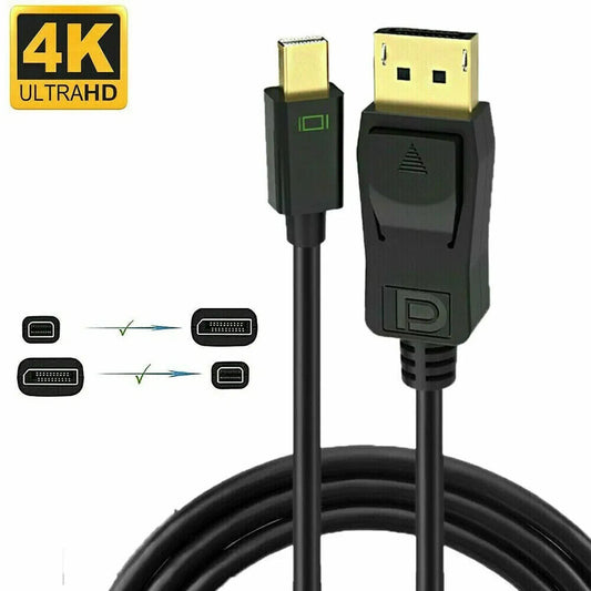 LOT 50 Mini Displayport to Display Port Cable 4K 60Hz Mini DP to DP Adapter 6FT
