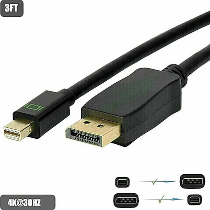 LOT 50 Mini Displayport to Display Port Cable 4K 60Hz Mini DP to DP Adapter 6FT