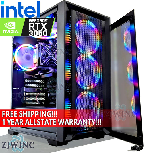 High Performance RGB Fan Gaming PC W-2135 GTX1070 32GB 256GB SSD 3TB Win10 WIFI