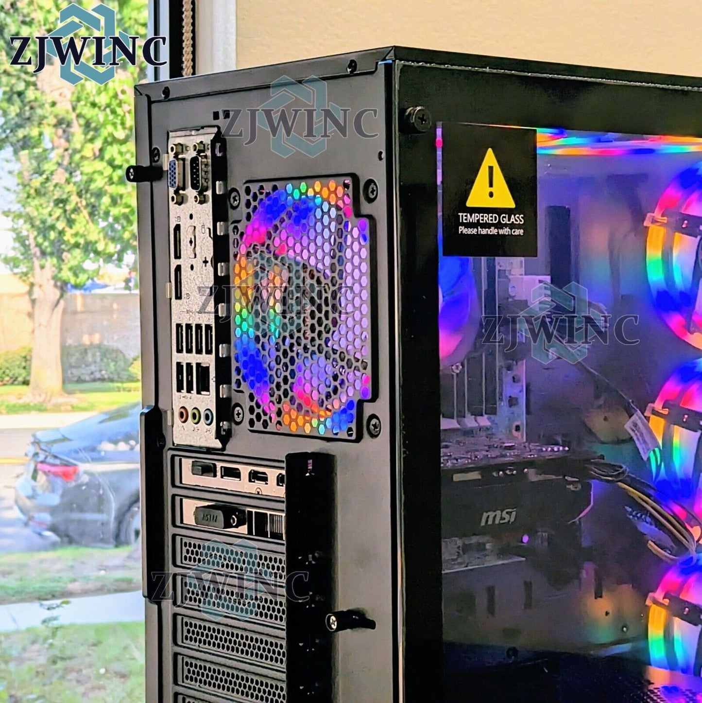 High Performance RGB Fan Gaming PC W-2135 GTX1070 32GB 256GB SSD 3TB Win10 WIFI